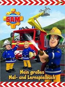 Feuerwehrmann Sam Malbuch und Lernspielbuch